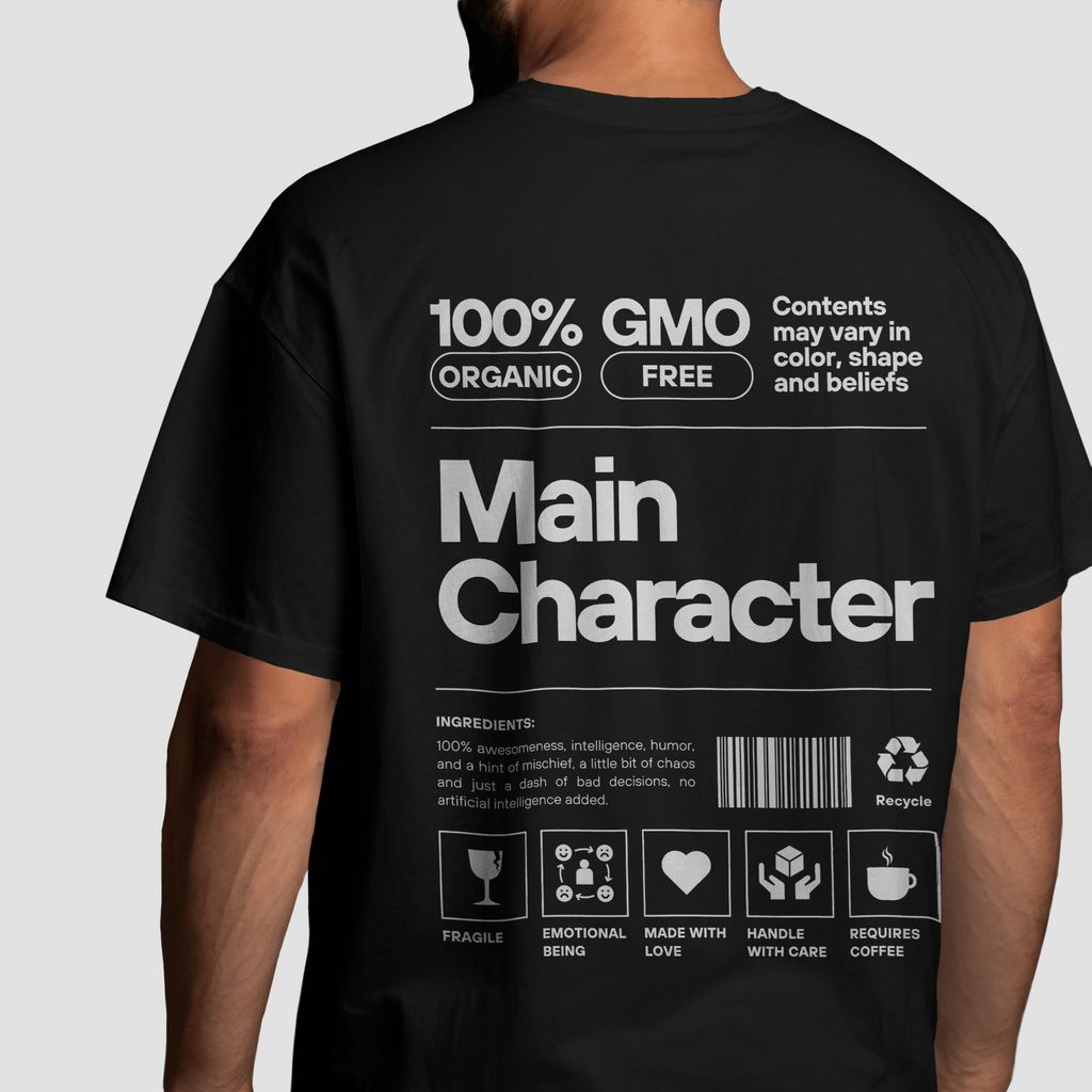 Main Character - Black - Chapter26 premium oversized graphic t-shirt