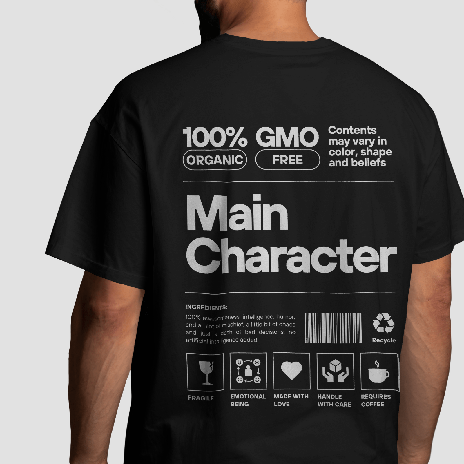 Main Character - Black - Chapter26 premium oversized graphic t-shirt