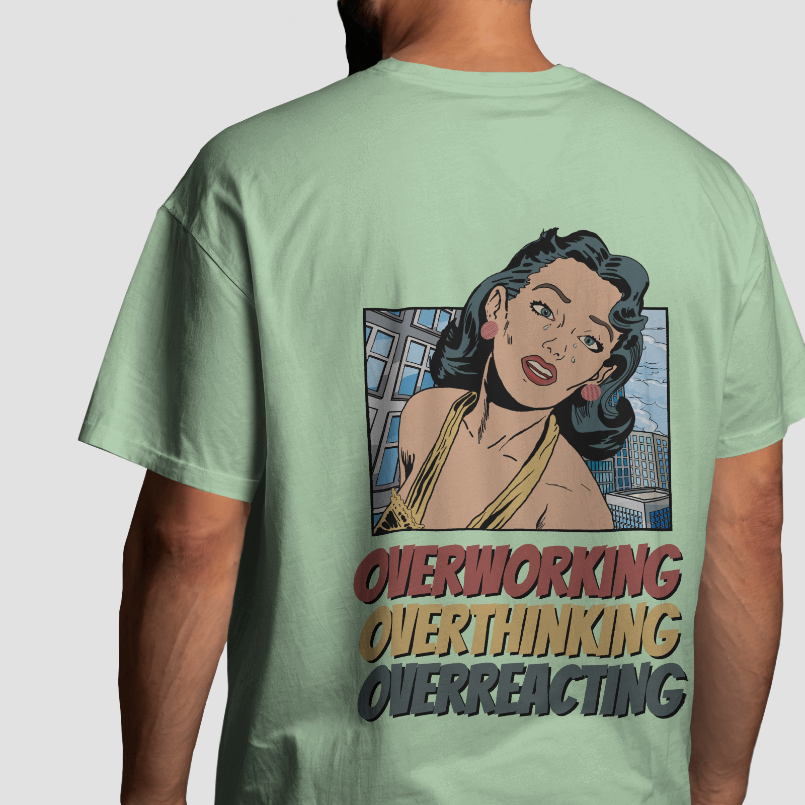 Overworking - Jade - Chapter26 premium oversized graphic t-shirt