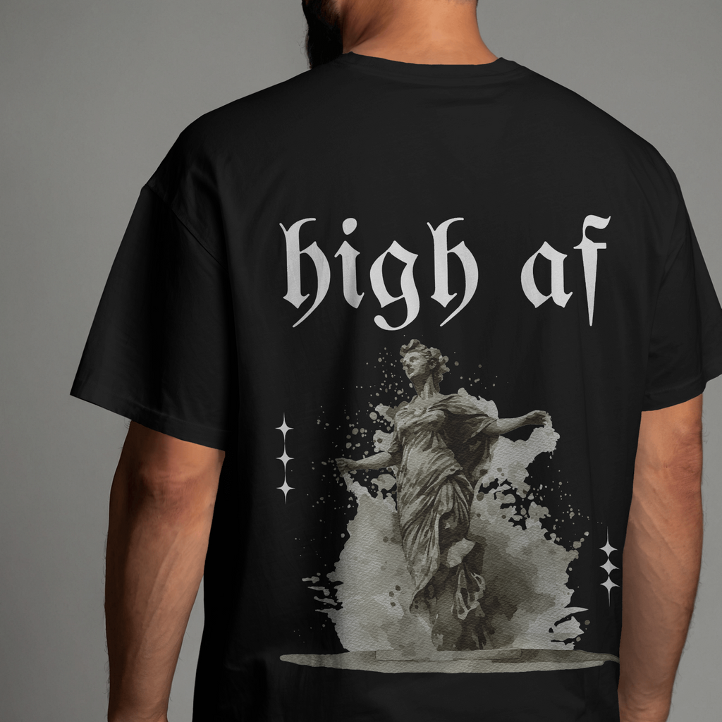 High AF Dark - Black - Chapter26 premium oversized graphic t-shirt