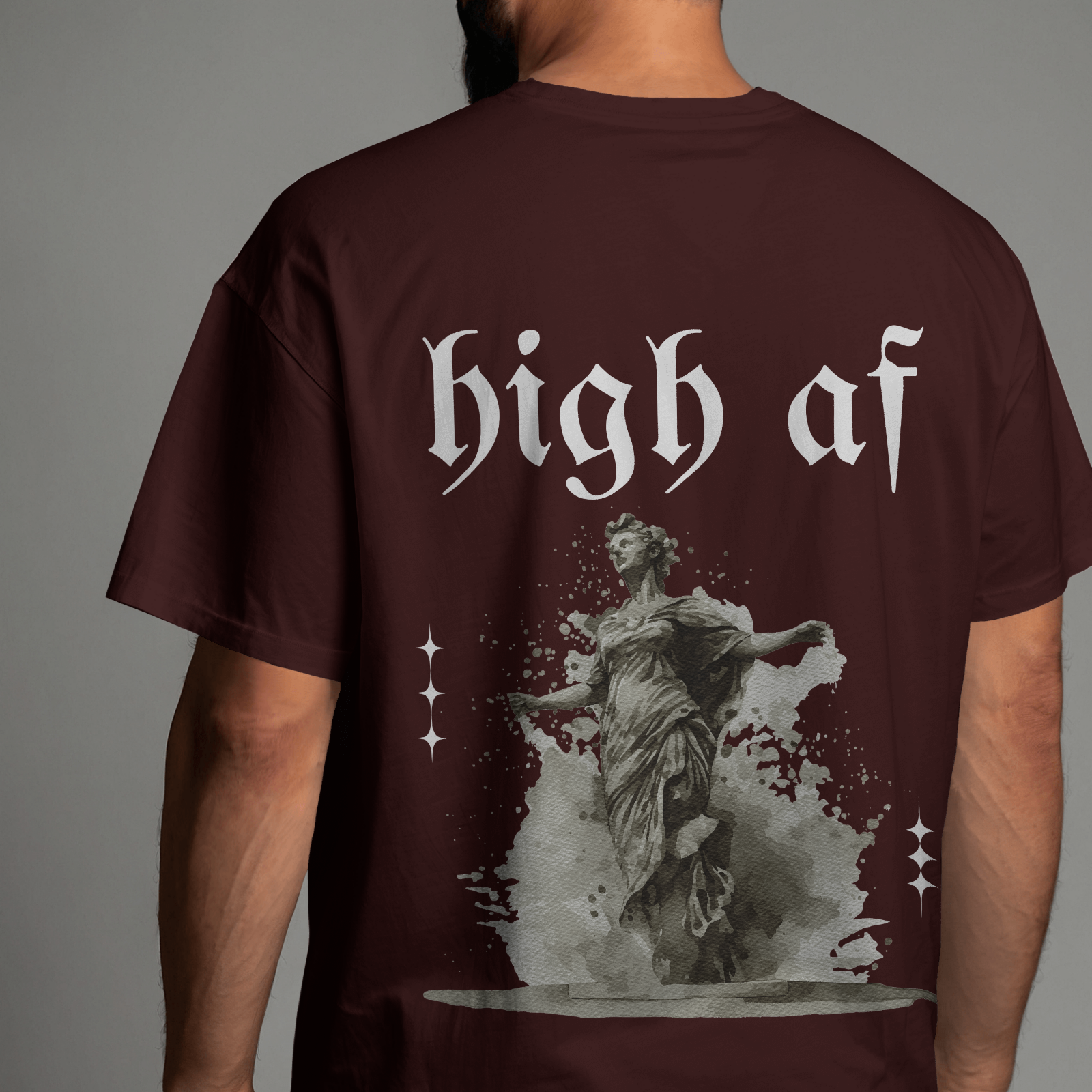 High AF Dark - Maroon - Chapter26 premium oversized graphic t-shirt