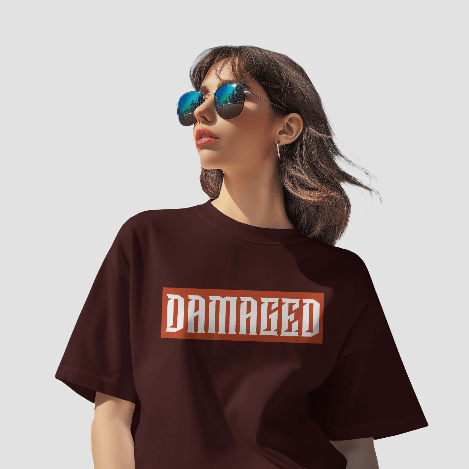 Damaged - Chapter26 premium oversized graphic t-shirt detail