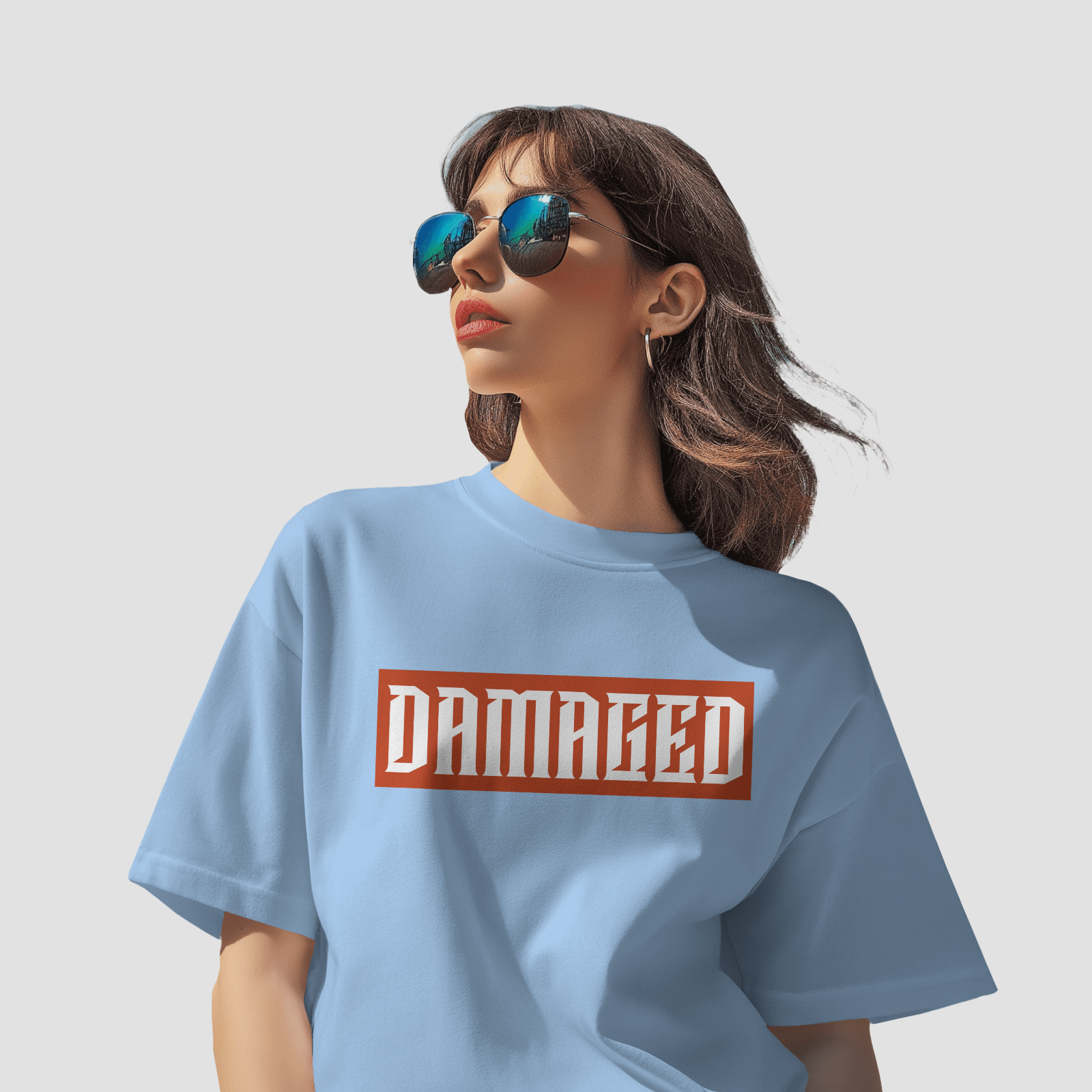 Damaged - Chapter26 premium oversized graphic t-shirt detail